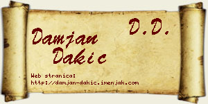Damjan Dakić vizit kartica